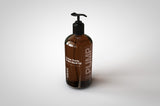 Amber Pump Bottle Mock-Up | Liquid Pump Bottle Dispenser Mock-Up