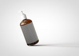 Amber Pump Bottle Mock-Up | Hand Cream Dispenser Mock-Up