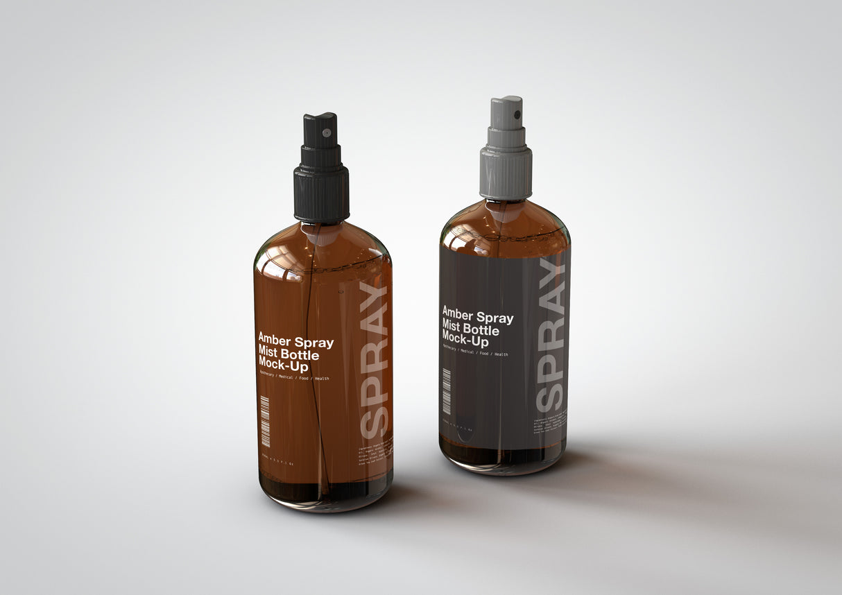 Amber Mist | Hair Spray | Spritzer Bottle Mock-Up