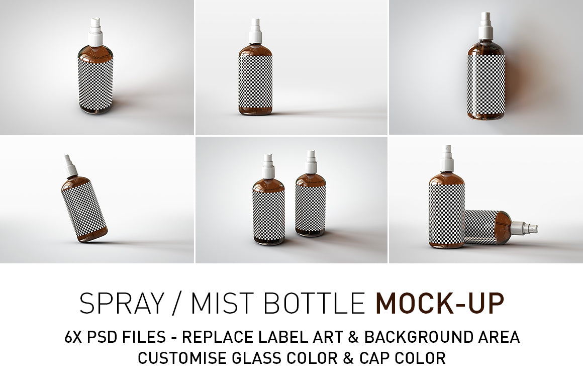 Amber Mist | Hair Spray | Spritzer Bottle Mock-Up