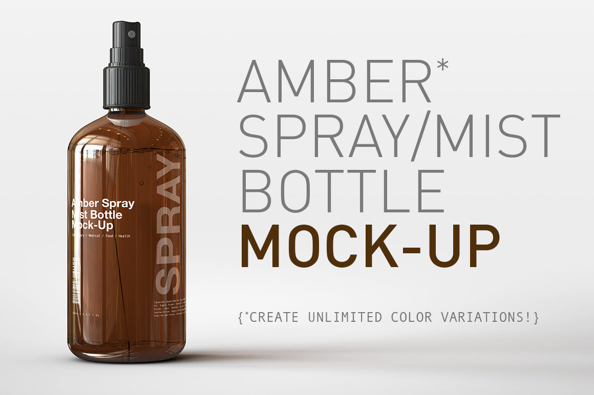 Amber Spray | Mist | Spritzer Bottle Mock-Up