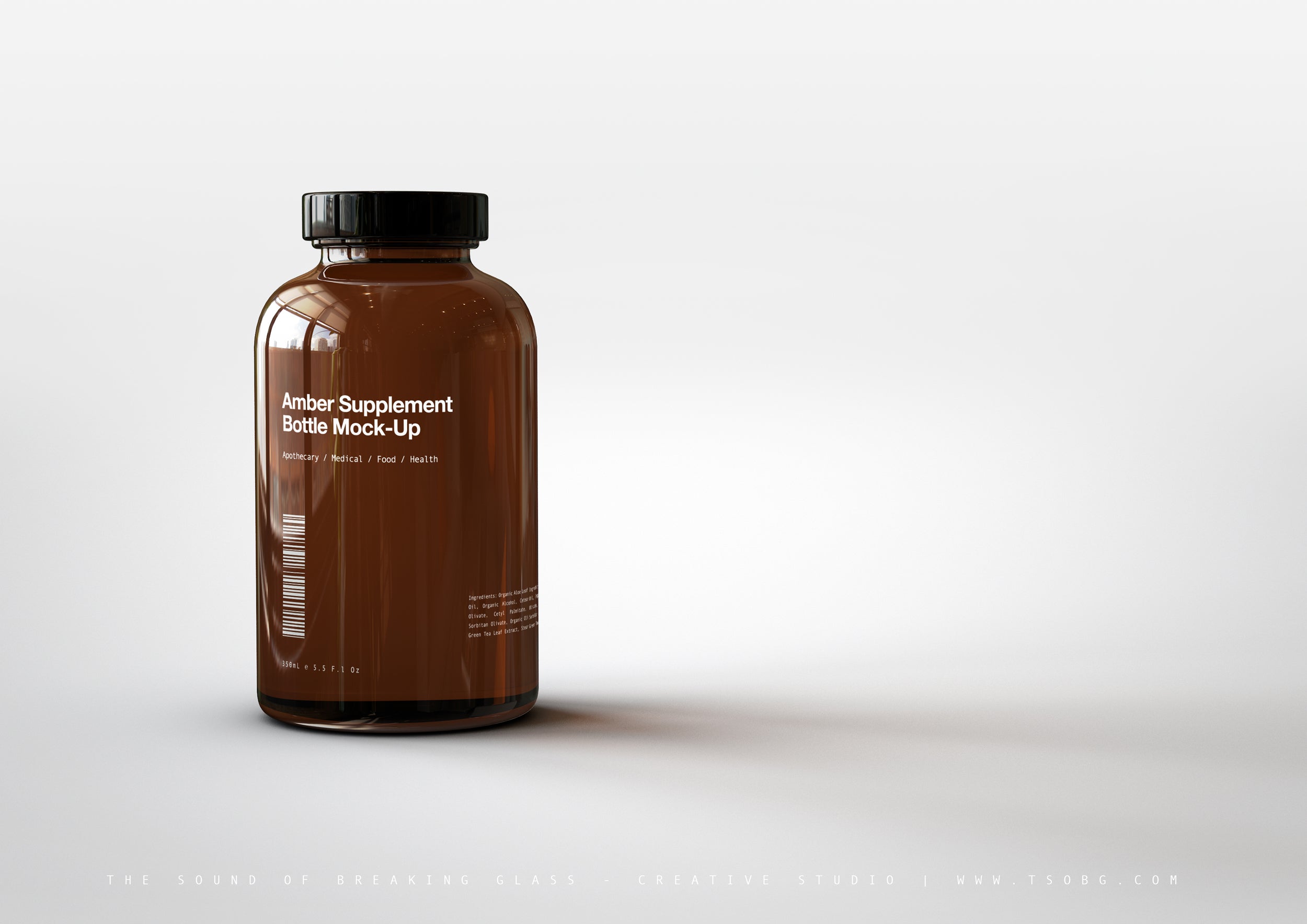 Amber Supplement Bottle Mock-Up  Vitamins & Pill Bottle Mock-Up