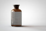 Amber Glass Apothecary Bottle | Jar Mock-Up | Miron Glas Viollet