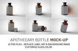 Amber Glass Apothecary Bottle | Jar Mock-Up | Miron Glas Viollet