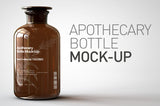 Amber Glass Apothecary Bottle | Jar Mock-Up