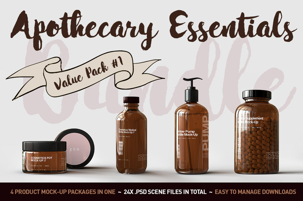 Apothecary Jar & Bottle Mock-Up Bundle Collection