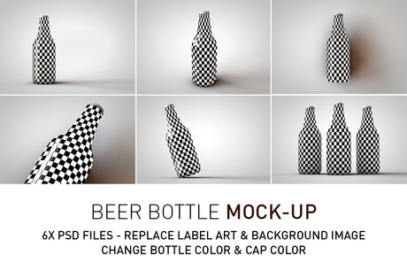 Craft Beer Bottle Mock-Up | Lager Bottle Mock-Up | 330ml | 11 Fl Oz