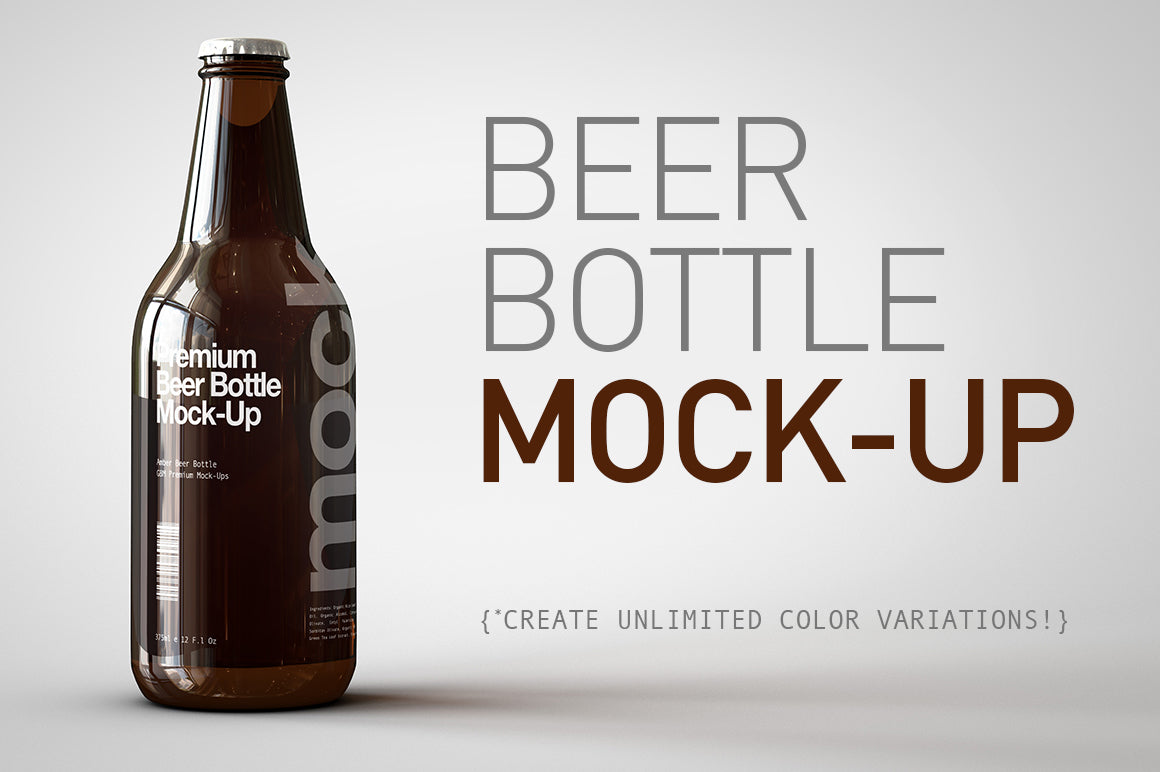 Craft Beer Bottle Mock-Up | Lager Bottle Mock-Up | 330ml | 11 Fl Oz