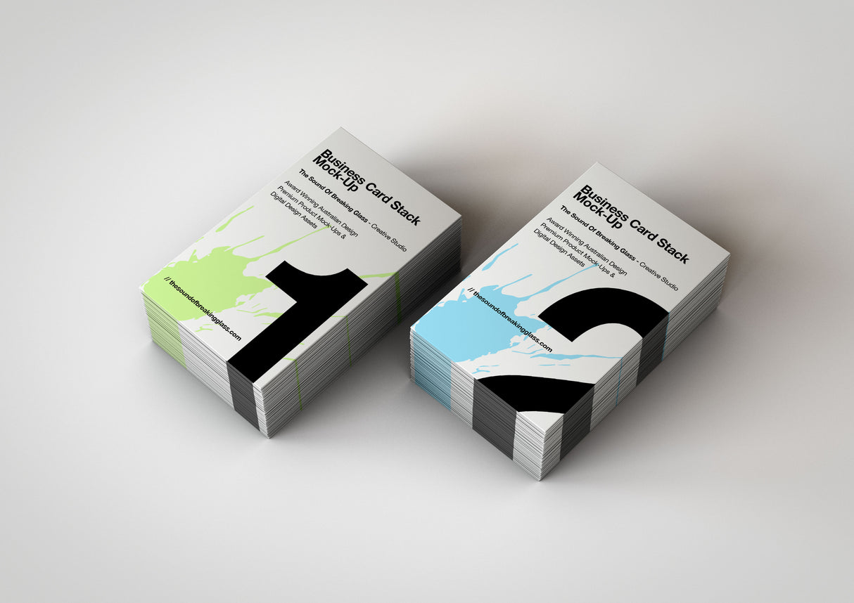 Business Card Stack Mock-Up | Deck Of Cards Mock-Up