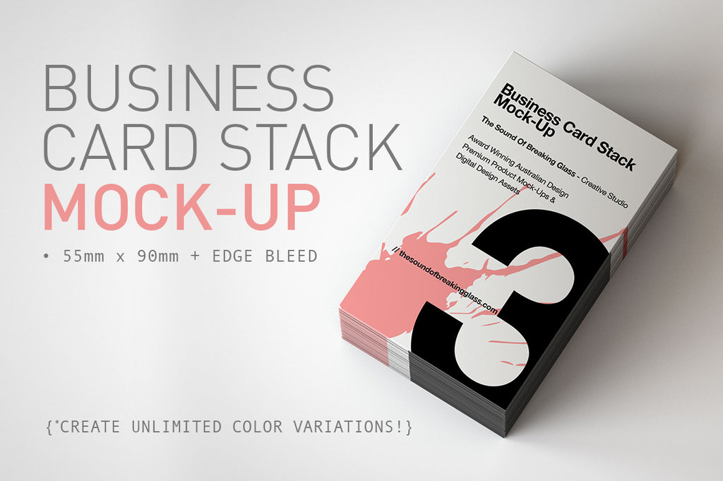 Business Card Stack Mock-Up | Deck Of Cards Mock-Up