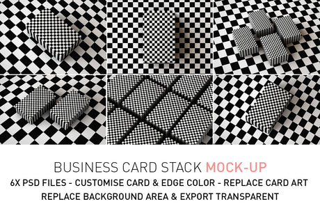 Business Card Stack Mock-Up | Deck Of Cards Mock-Up