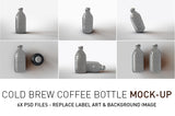 Cold Brew Coffee Bottle Mock-Up | Stubby Beer Bottle Mock-Up