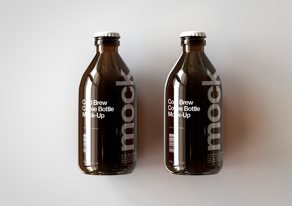 Cold Brew Coffee Bottle Mock-UpCold Brew Coffee Bottle Mock-Up | Stubby Beer Bottle Mock-Up