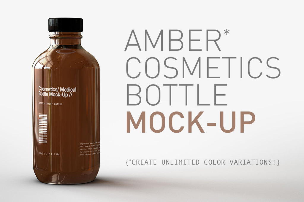 Amber Cosmetics Medical Bottle Mock-Up