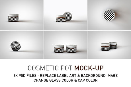 Amber Cosmetics Pot | Beauty Pot Mock-Up