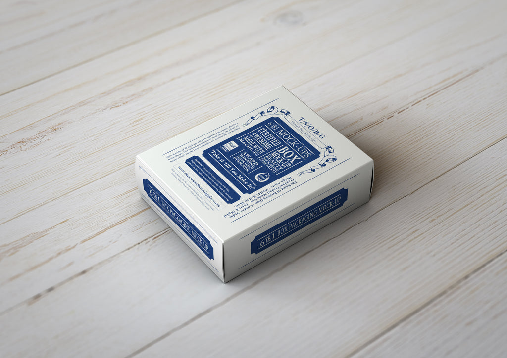 Deluxe White Box Mock-Up | Small Box Packaging Mock-Up