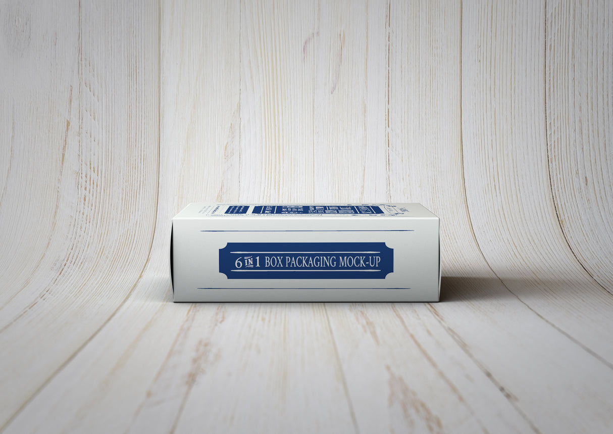 Deluxe White Box Mock-Up | Small Box Packaging Mock-Up