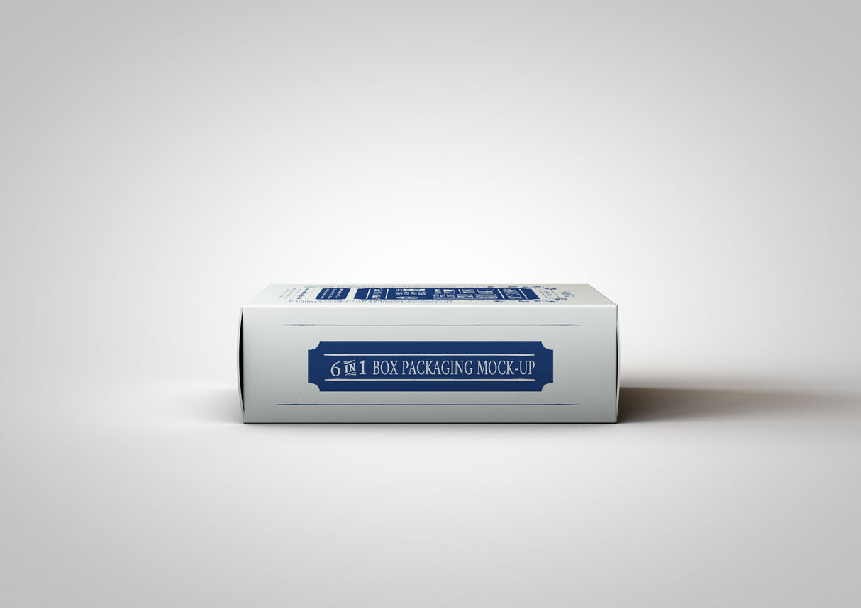 Deluxe White Box Mock-Up | Small Box Packaging Mock-Up