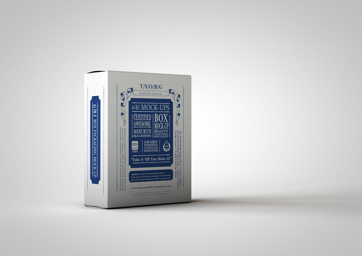 Deluxe White Box Mock-Up | Small Box Packaging Mock-Up