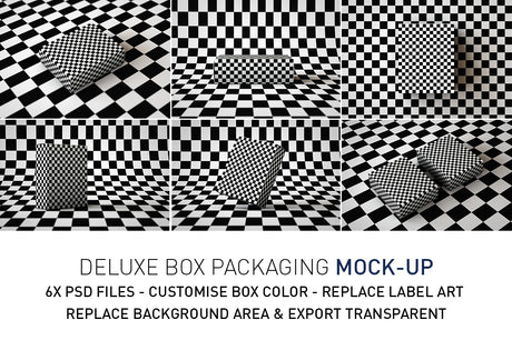 Deluxe White Box Mock-Up | Small Box Packaging Mock-Up