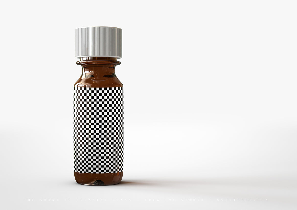 Amber Essential Oils Bottle Mock-Up | Tincture Bottle Mock-Up | Medical Vial Mock-Up