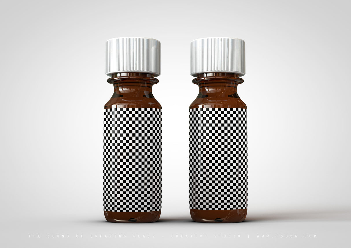 Amber Essential Oils Bottle Mock-Up | Tincture Bottle Mock-Up | Medical Vial Mock-Up