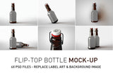 Flip Top Beer Bottle Mock-Up | Sauce Bottle Mock-Up