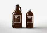 Growler Craft Beer Bottle Jug Mock-Up & Squealer Beer Bottle Mock-Up