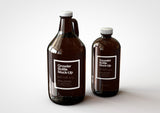 Growler Craft Beer Bottle Jug Mock-Up & Squealer Beer Bottle Mock-Up