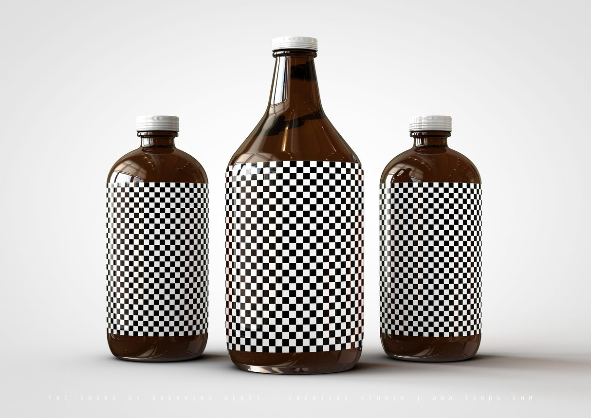 Growler Craft Beer Bottle Jug Mock-Up & Squealer Beer Bottle Mock-Up