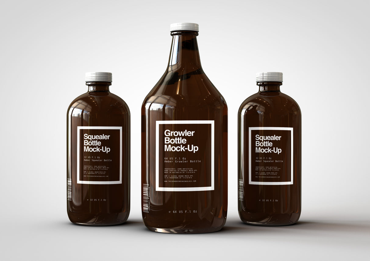 Growler Bottle | Beer Bottle | Beer Jug | Craft Beer Bottle Mock-Up