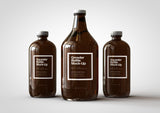 Growler Craft Beer Bottle Jug Mock-Up & Squealer Beer Bottle Mock-Up