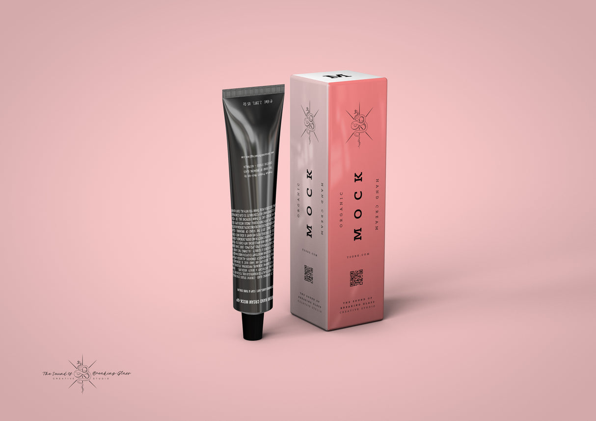 Aluminium - Metal - Laminated Plastic Cosmetics Tube and Box Mock-Up 