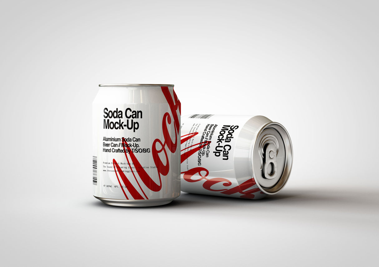 Metal Soda Can & Beer Can Mock-Up Bundle