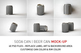 Metal Soda Can & Beer Can Mock-Up Bundle