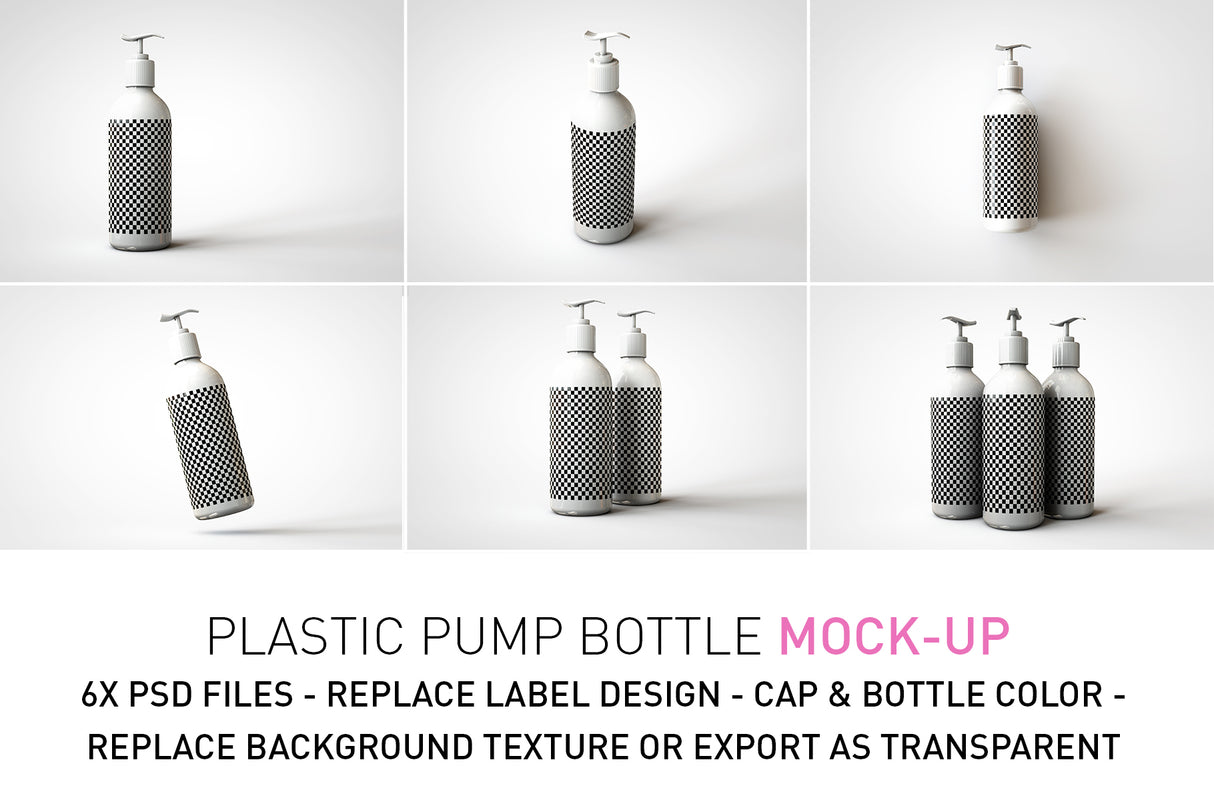 Plastic Pump Bottle Mock-Up