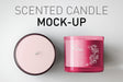 Scented Candle Mock-Up | Glass Candle In Jar & Box Packaging Mock-Up