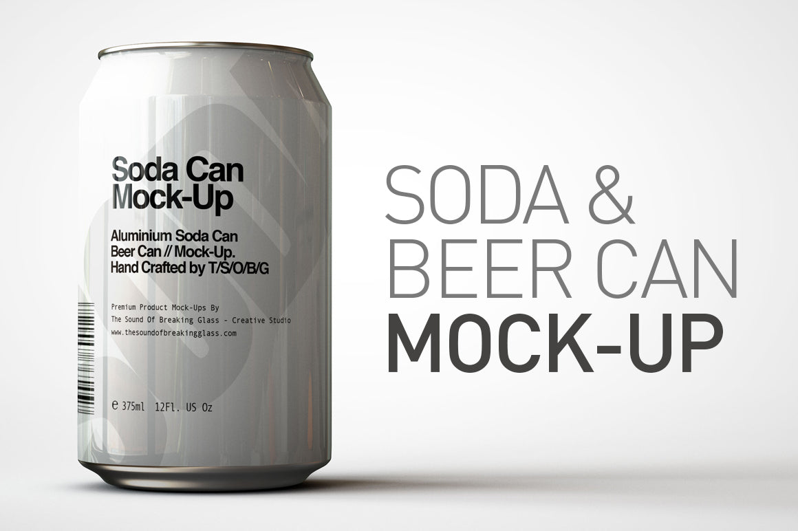 Metal Soda Can & Beer Can Mock-Up Bundle