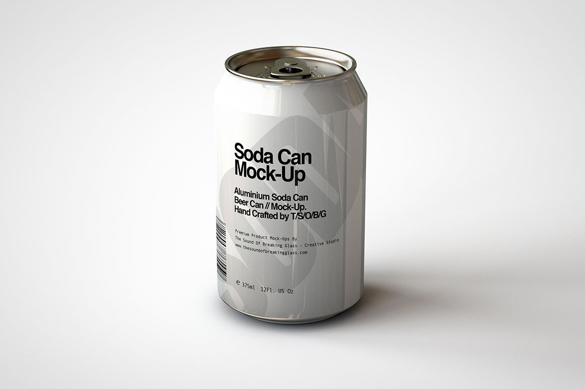 Soda Can | Beer Can Mock-Up | 355ml - 375ml - 12 US Fl oz