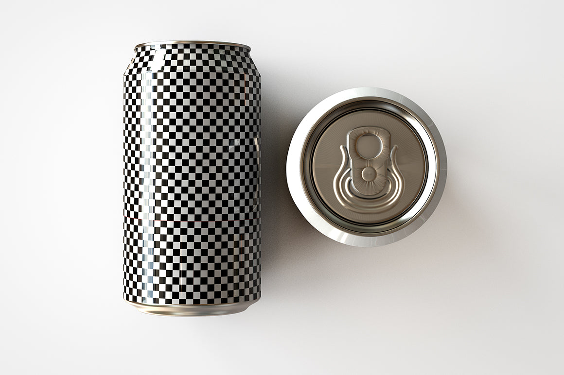 Soda Can | Beer Can Mock-Up | 440ml - 500ml - 14-16 US Fl oz