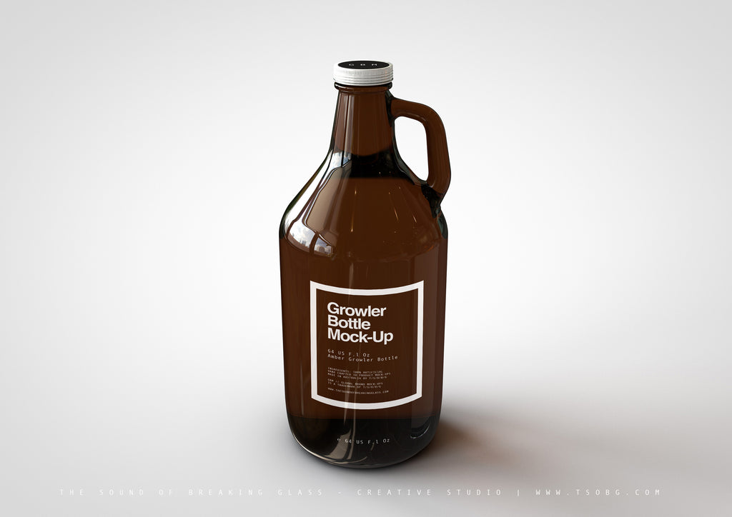 Craft Beer | Beer Jug | Growler Bottle Mock-Up - US 64 Fl Oz
