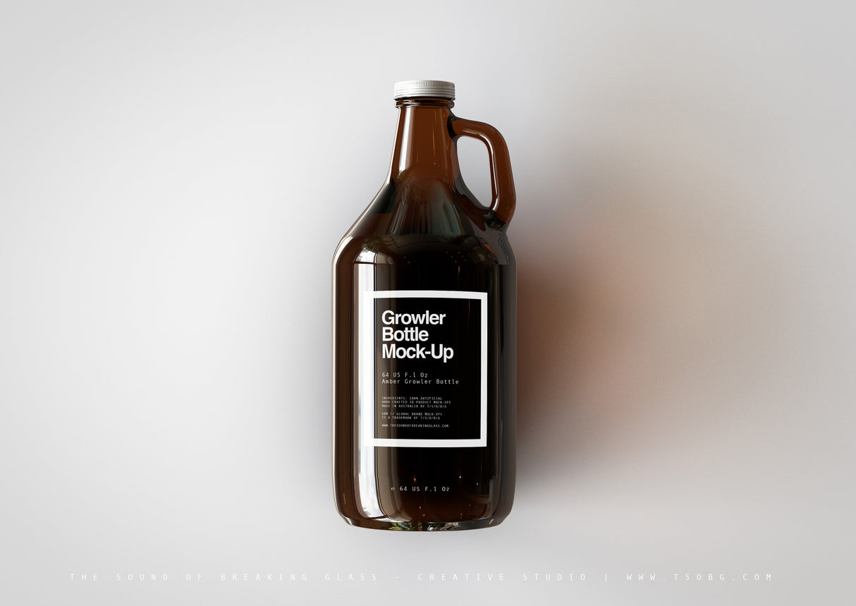 Craft Beer | Beer Jug | Growler Bottle Mock-Up - US 64 Fl Oz