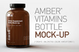 Amber Supplement | Pills Bottle Mock-Up